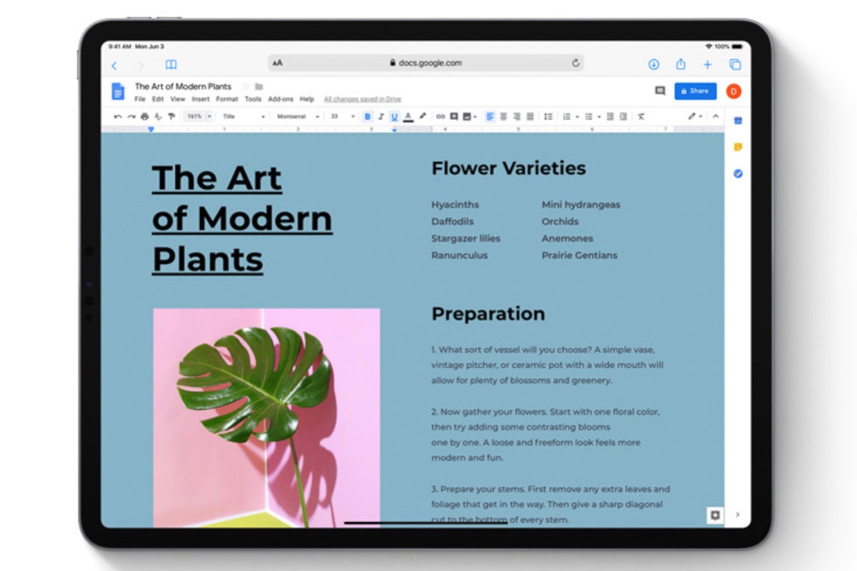 google docs on safari ipad