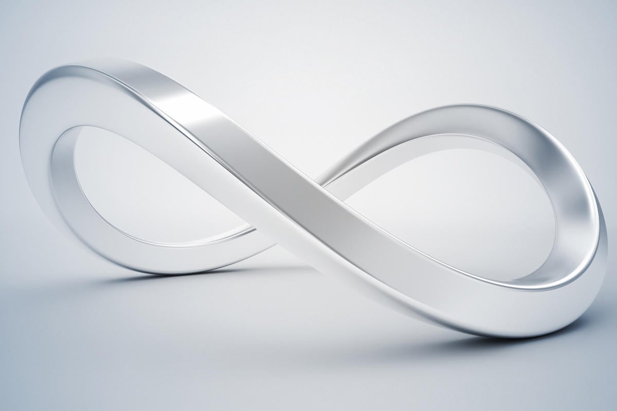 silver infinity symbol