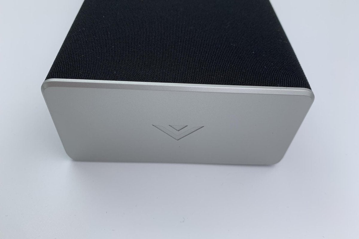 All Vizio’s sound bars feature stylish silver end caps with the Vizio logo.