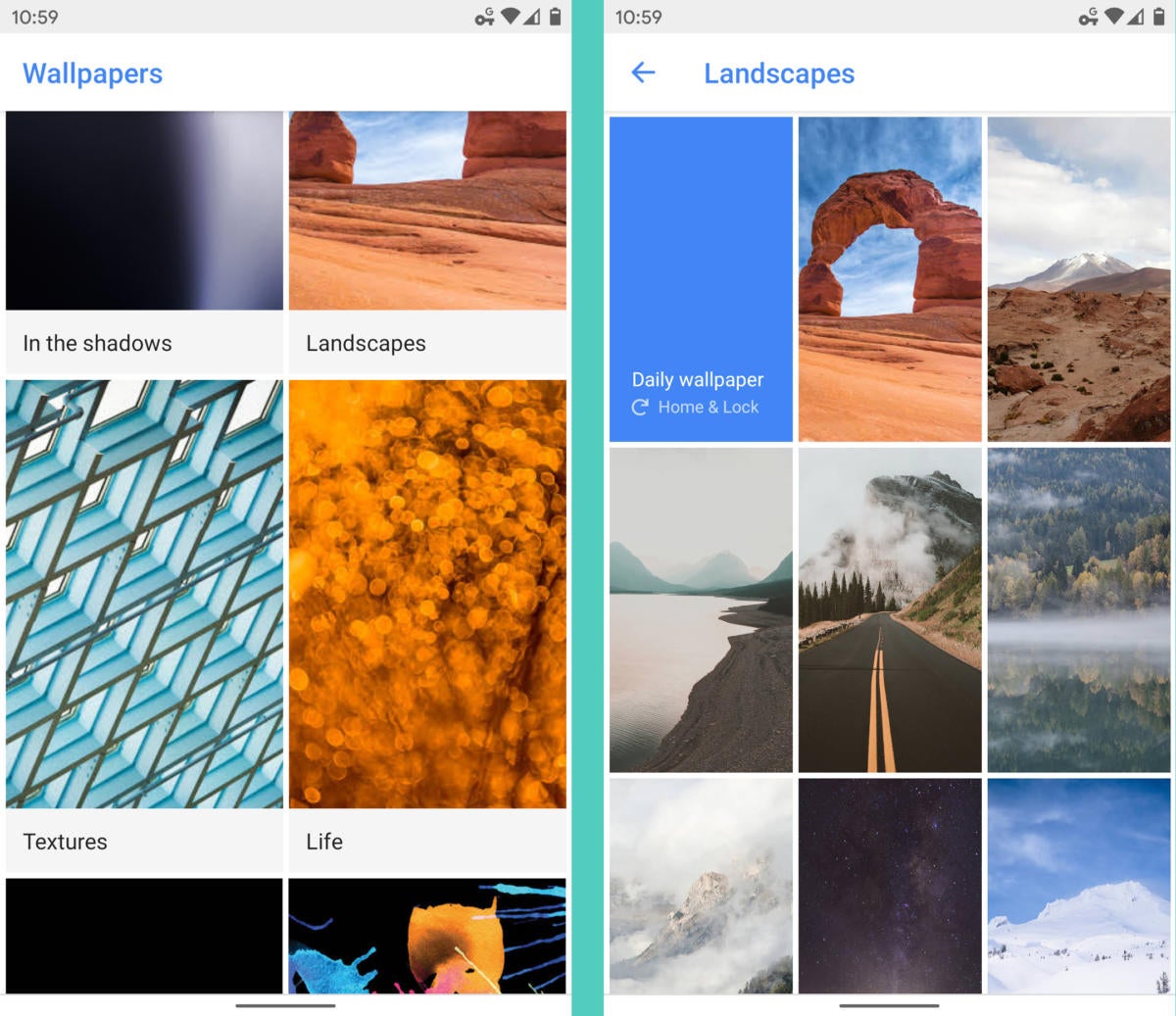Google Apps Android - Wallpapers