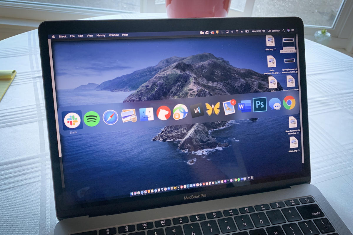 Sélecteur d'applications macos catalina