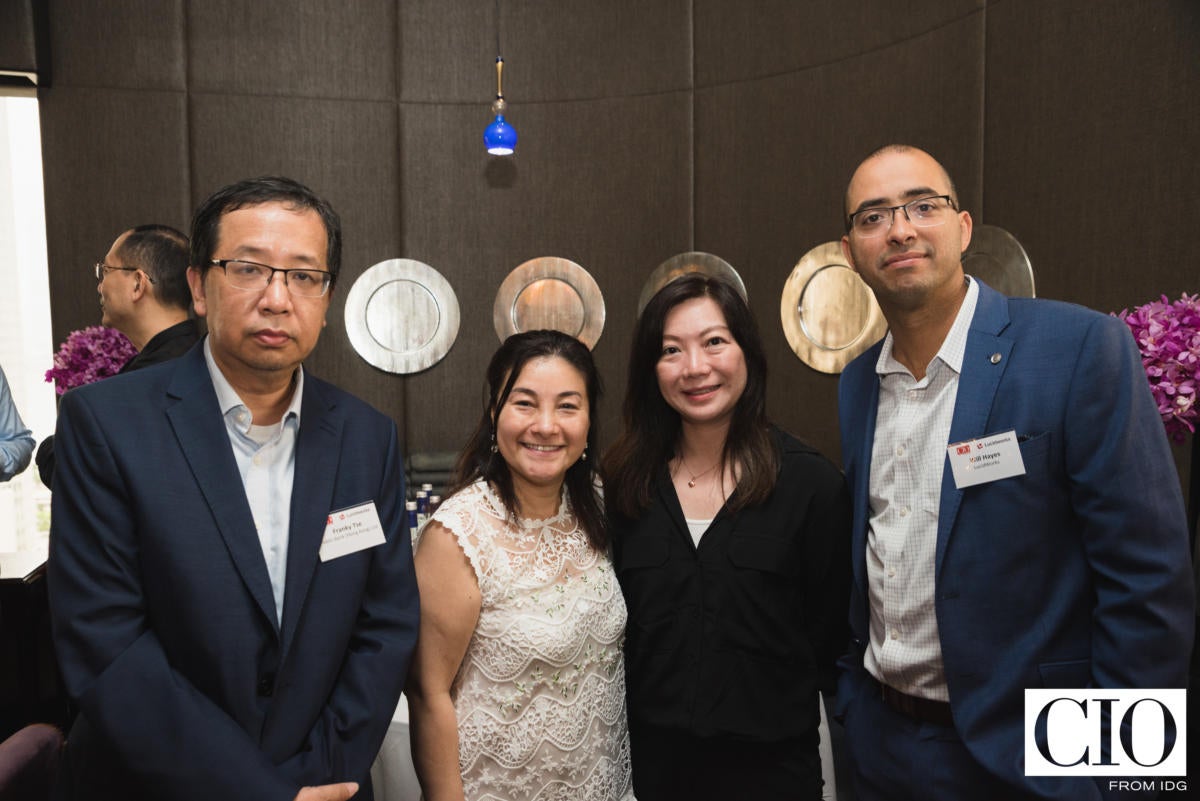 From left: Franky Tse, assistant GM and head of information technology, Public Bank; Akina Ho, head of digital transformation and innovation, The Great Eagle Company; Mabel Fung, marketing director, APJ and global emerging markets; and Will Hayes, CEO of Lucidworks.