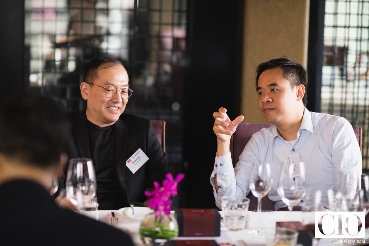 Robert Lau COO, APAC, of Lucidworks and Steven Au, head of infrastructure - Asia, information technology, at Savills.