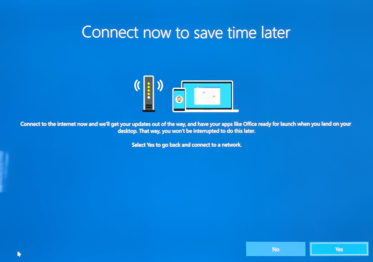 Microsoft Windows 10 connect to save time later 3