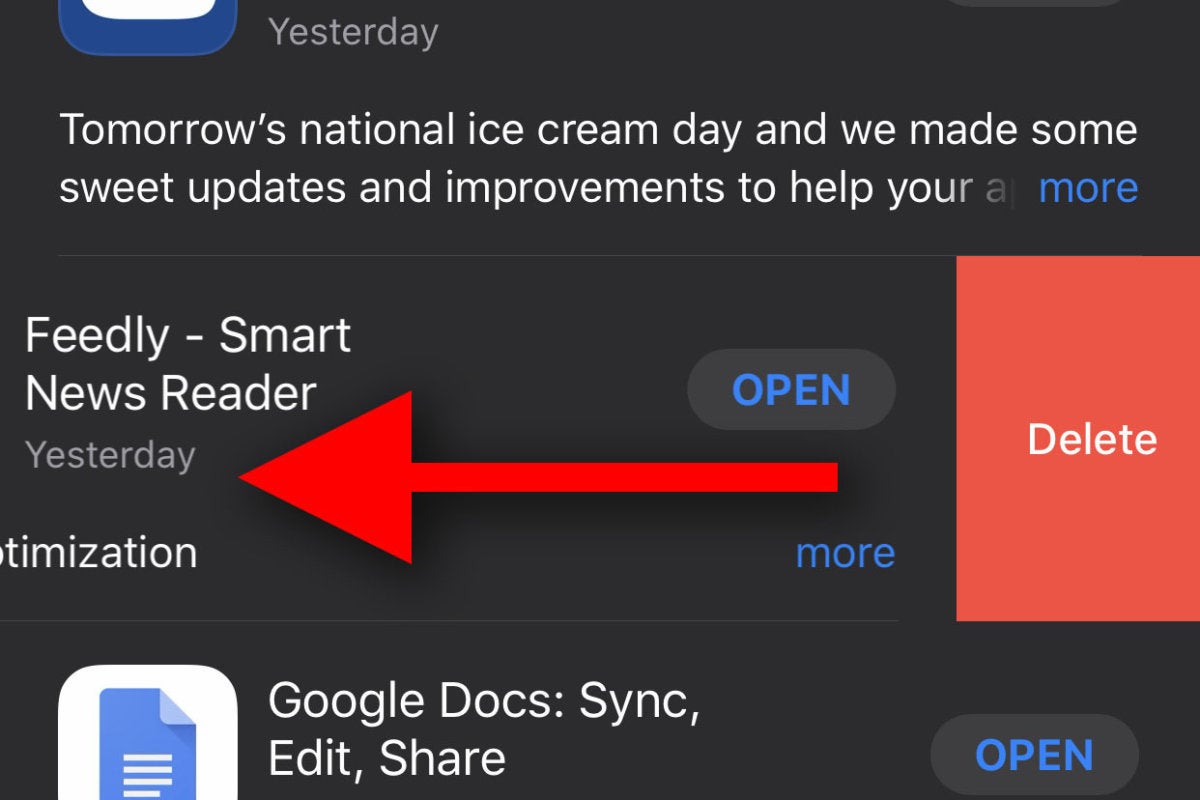 ios13 app store delete