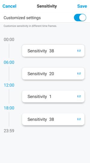 reolink e1 pro sensitivity