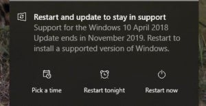 restart to update sb