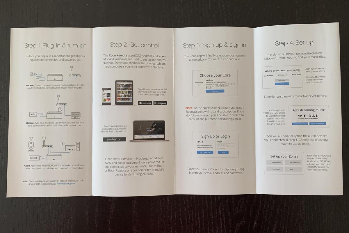 The Nucleus includes an easy step-by-step quick start guide