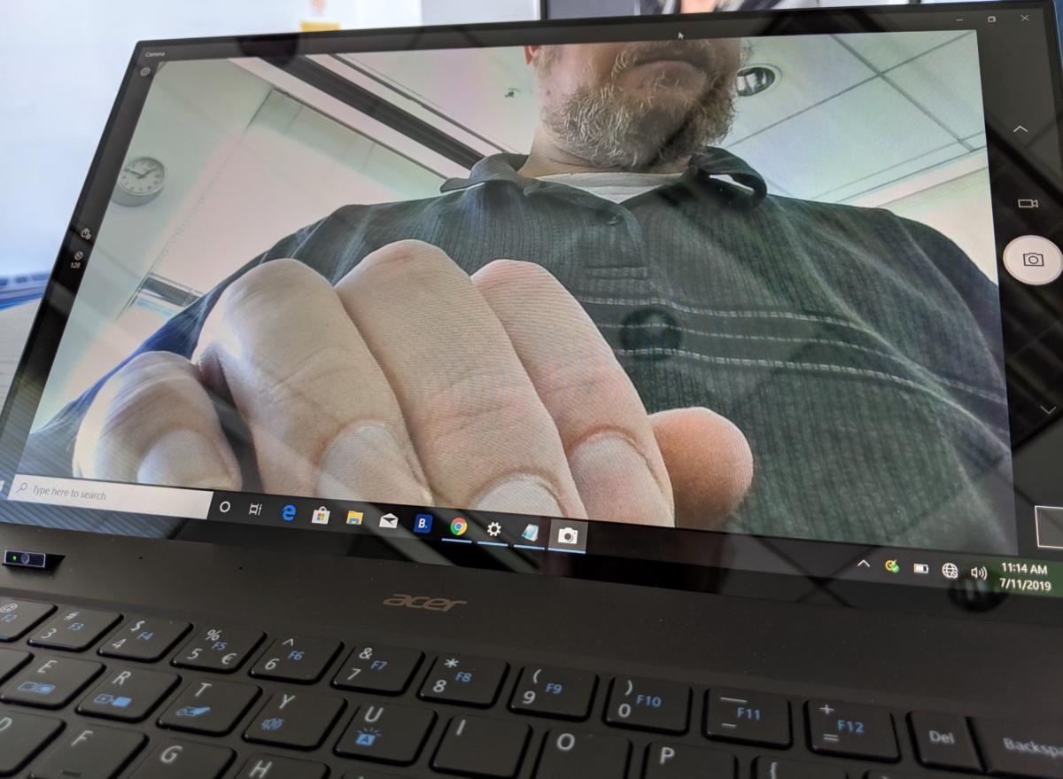 Acer Swift 7 juillet 2019 ce que voit la webcam