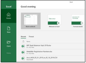 01 open a new blank excel worksheet