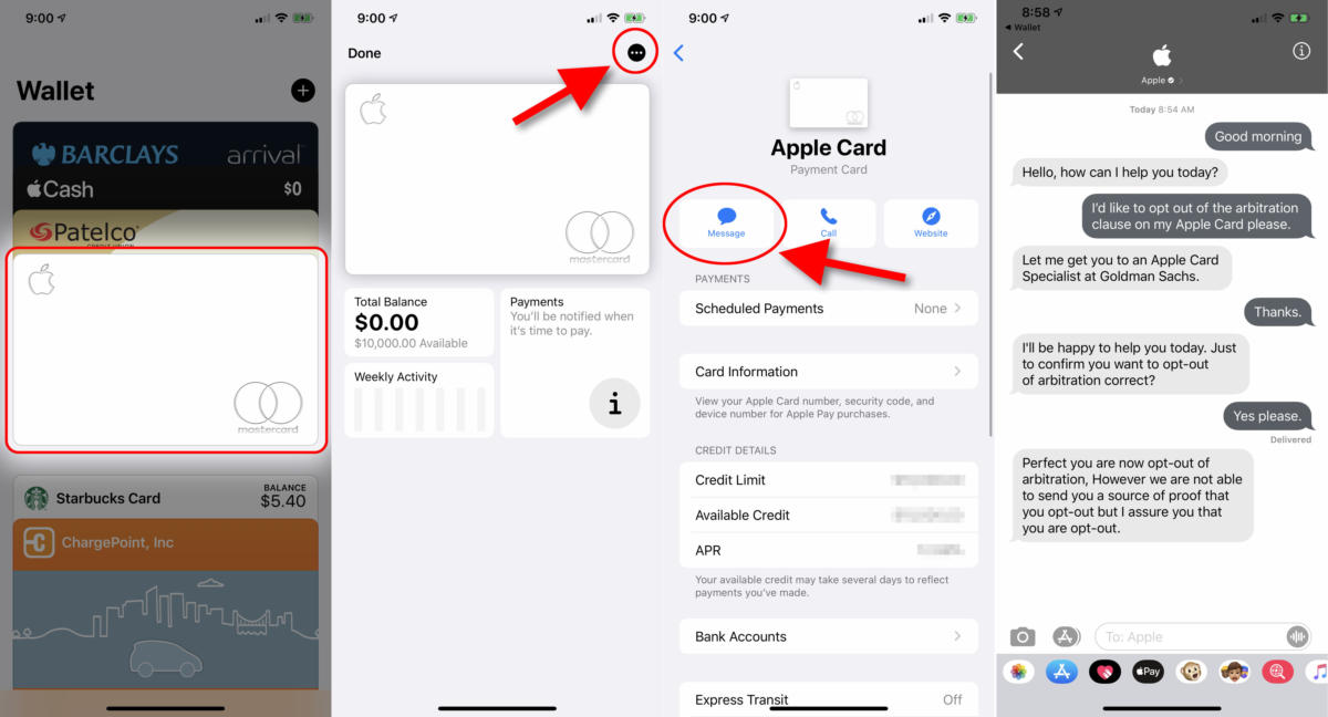 apple card arbitration optout