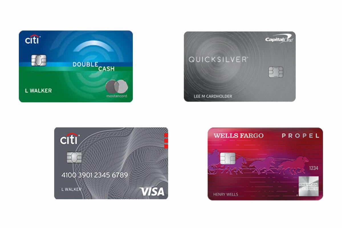 cash back credit card collage