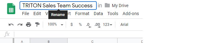 google sheets 10 title rename