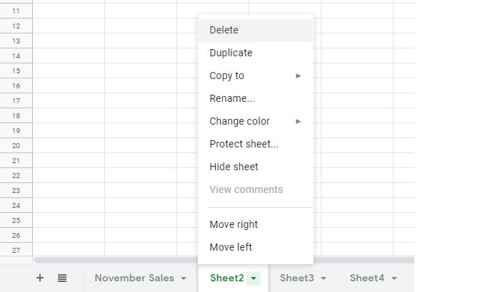 google sheets 12 sheet tab menu