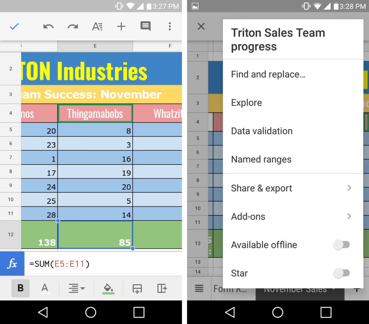 google sheets 26 mobile app android