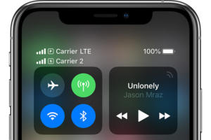 ios12 iphone dual sim control center