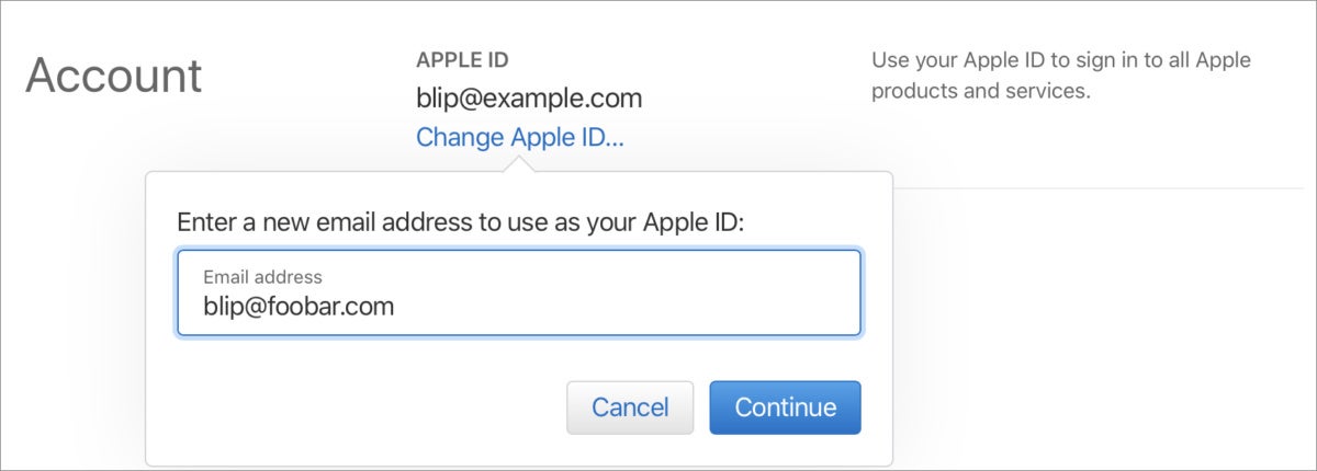 mac911 apple id email change