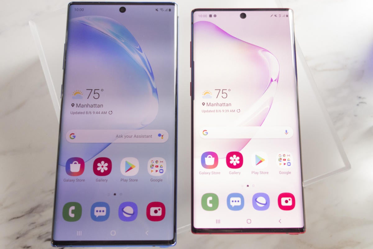 note 10 side by side