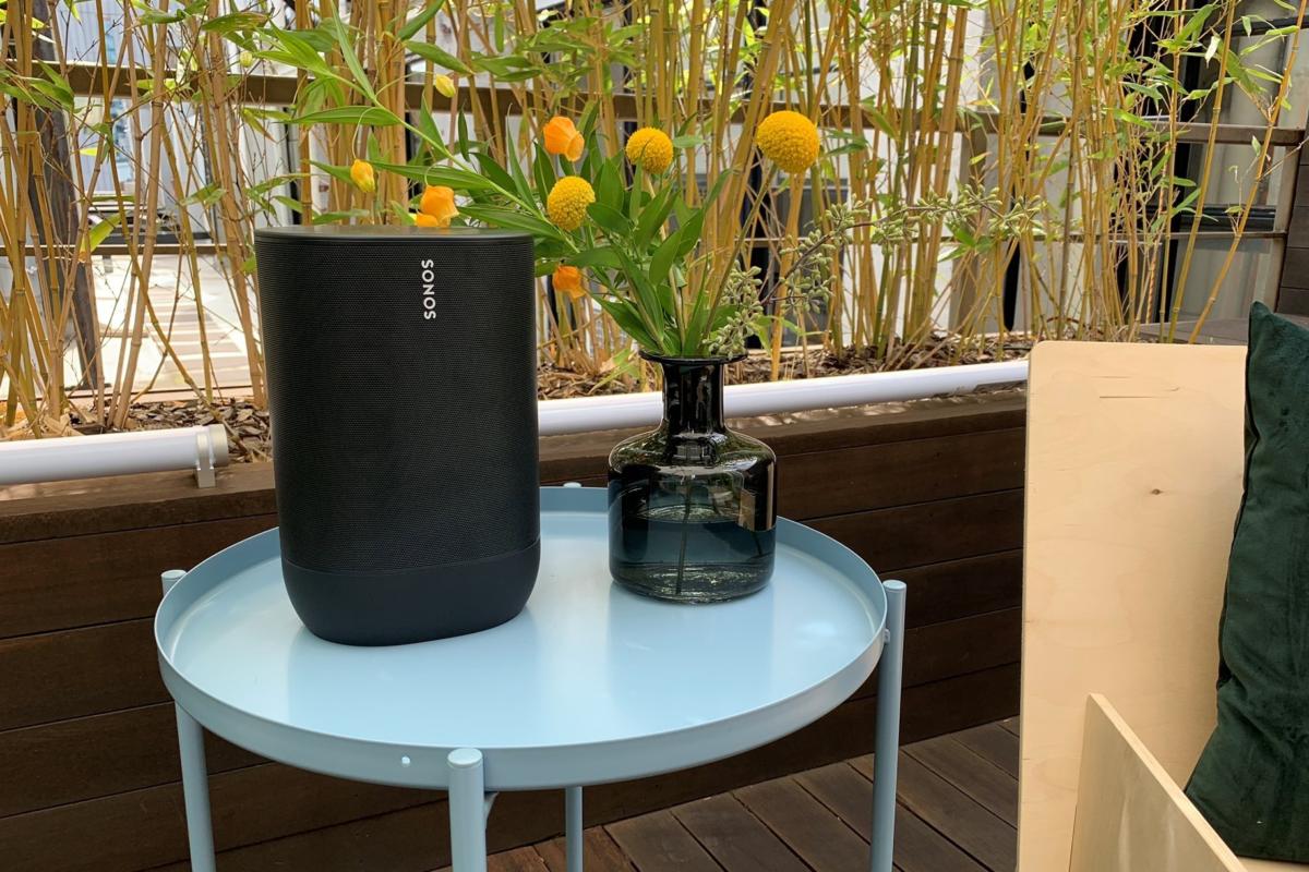 sonos move portable bluetooth speaker on table