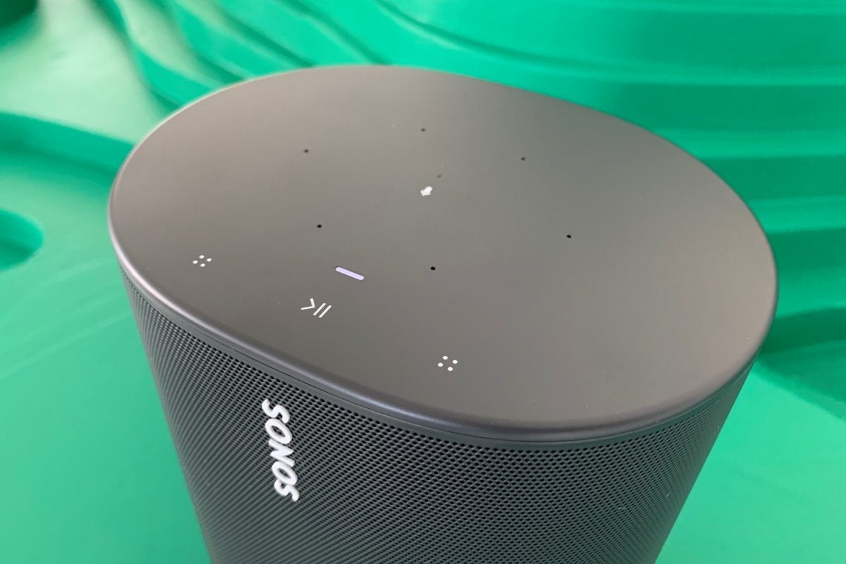 sonos move portable bluetooth speaker top