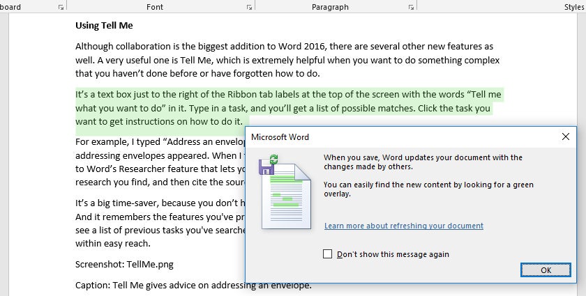 how to insert a control end in word 2016