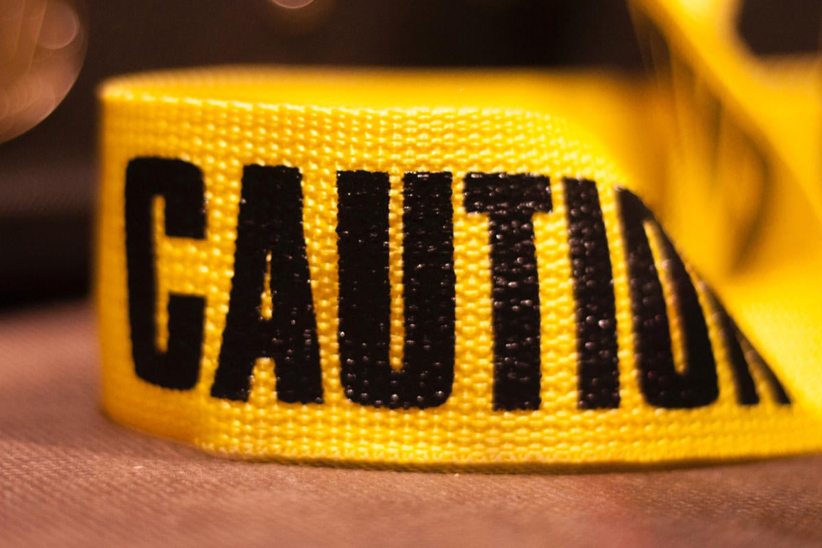 caution tape avoid mistake mistakes be careful crime scene by christian storto fotografia getty 100810209 large