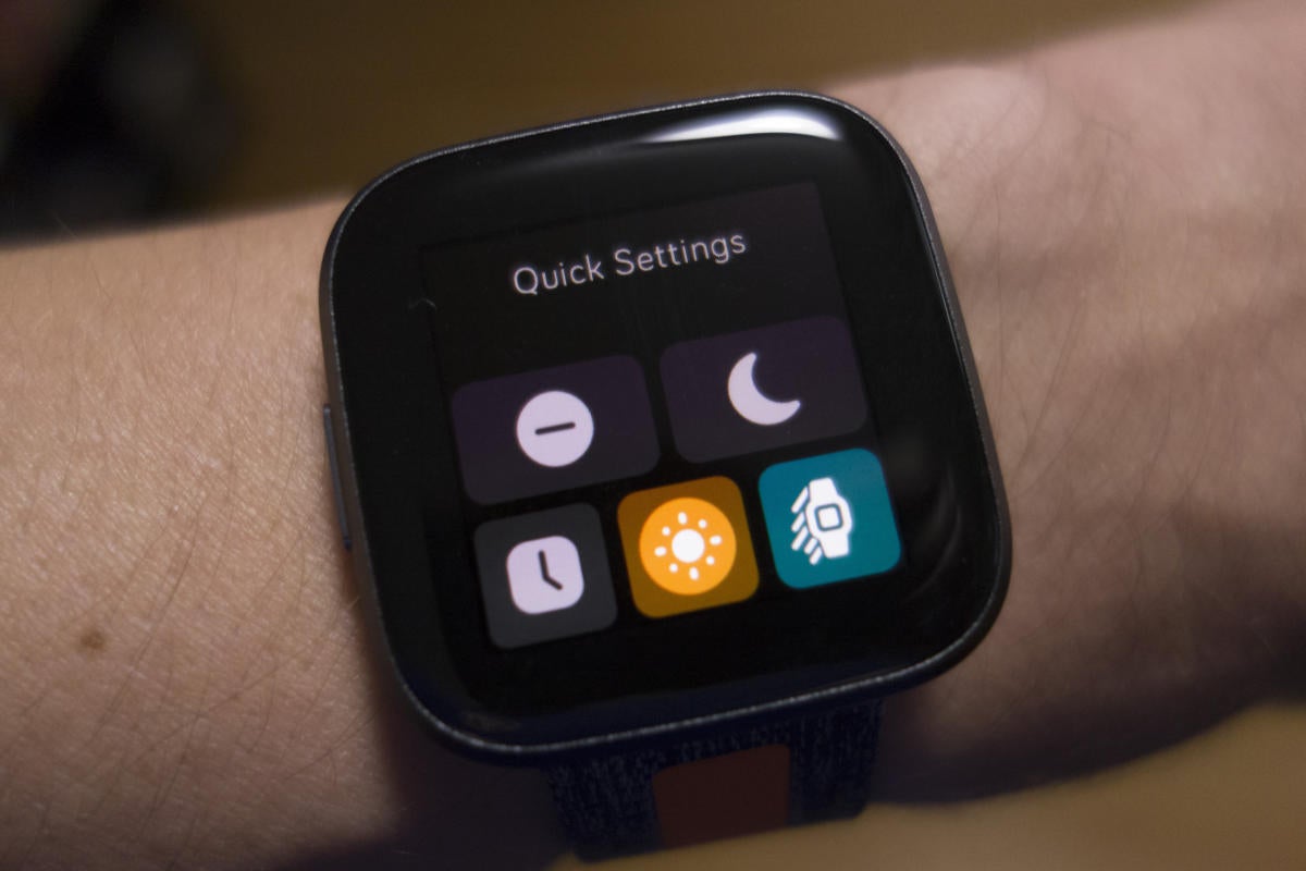 fitbit versa 2 quick settings