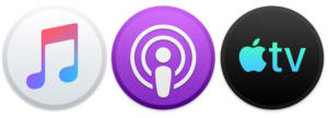 macos catalina music podcast tv icons