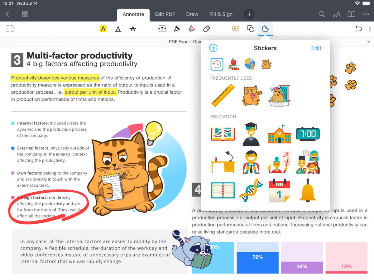 pdf expert 7 ipad stickers