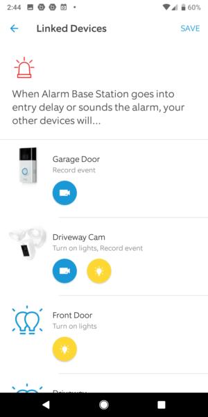ring steplight linked devices