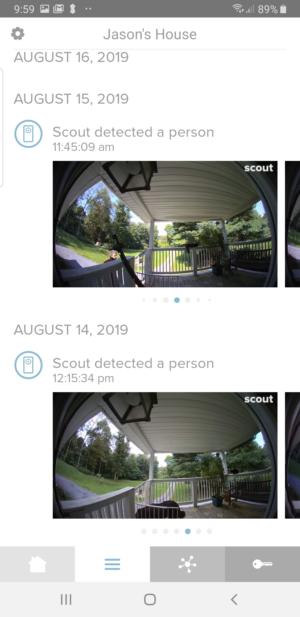 Scout activity log