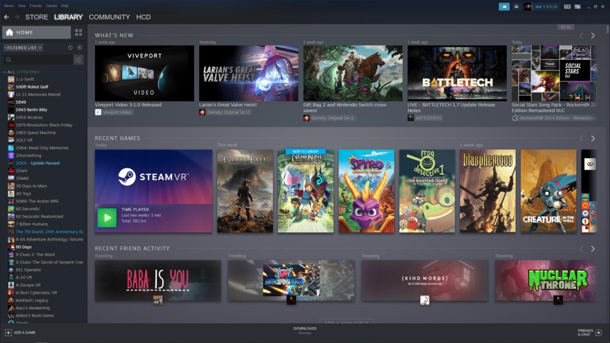 Steam Library Update - Beta