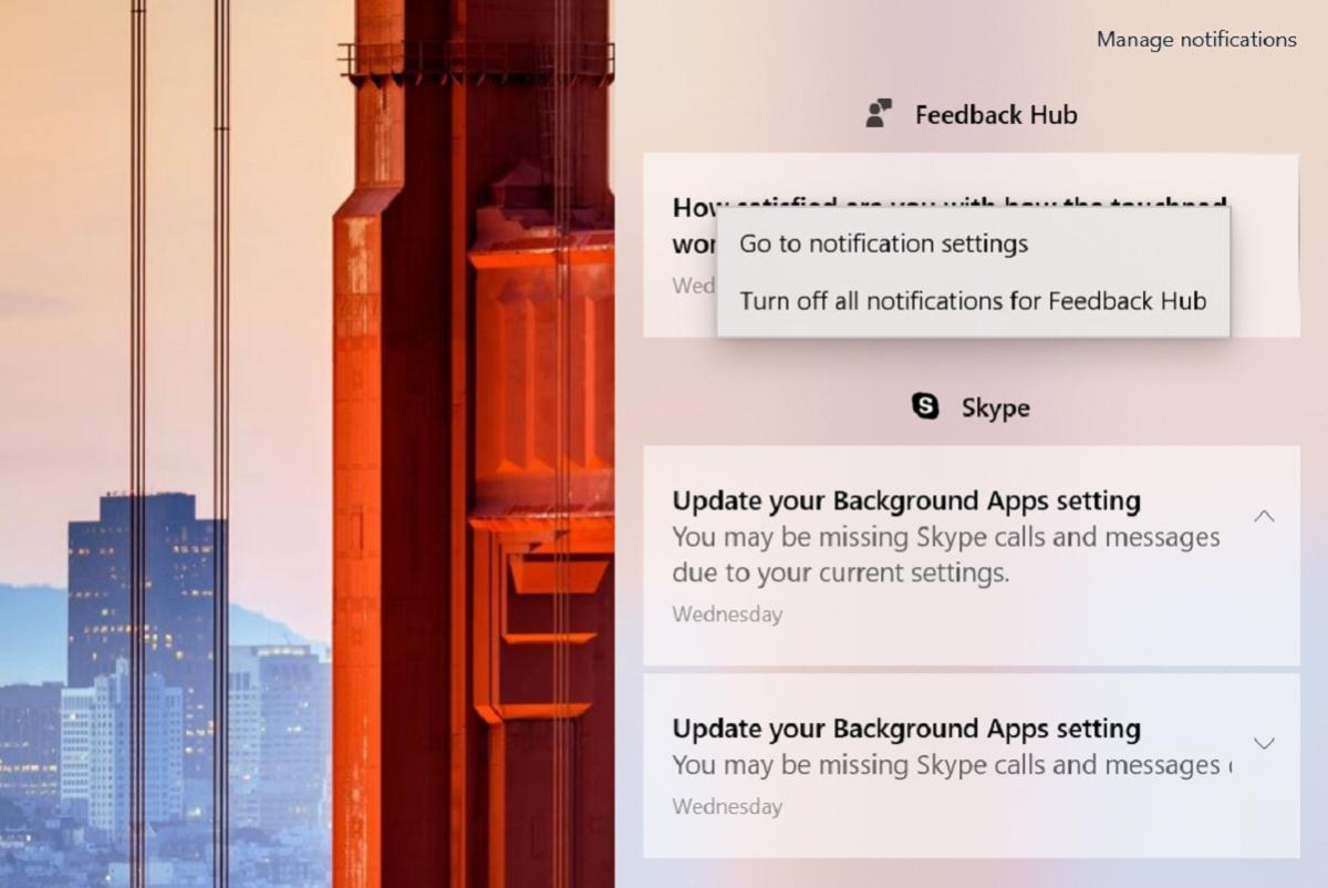 windows 10 19h2 action center notifications large