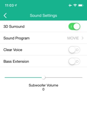 yamaha sound bar settings