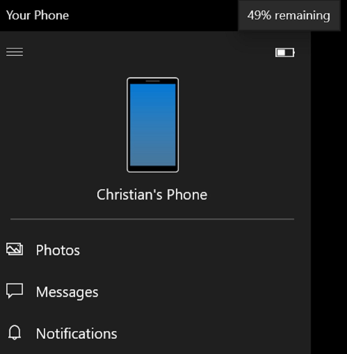 Windows 10 S Your Phone App Will Get A Battery Indicator Soon And