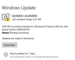 windows update rollup may 2019