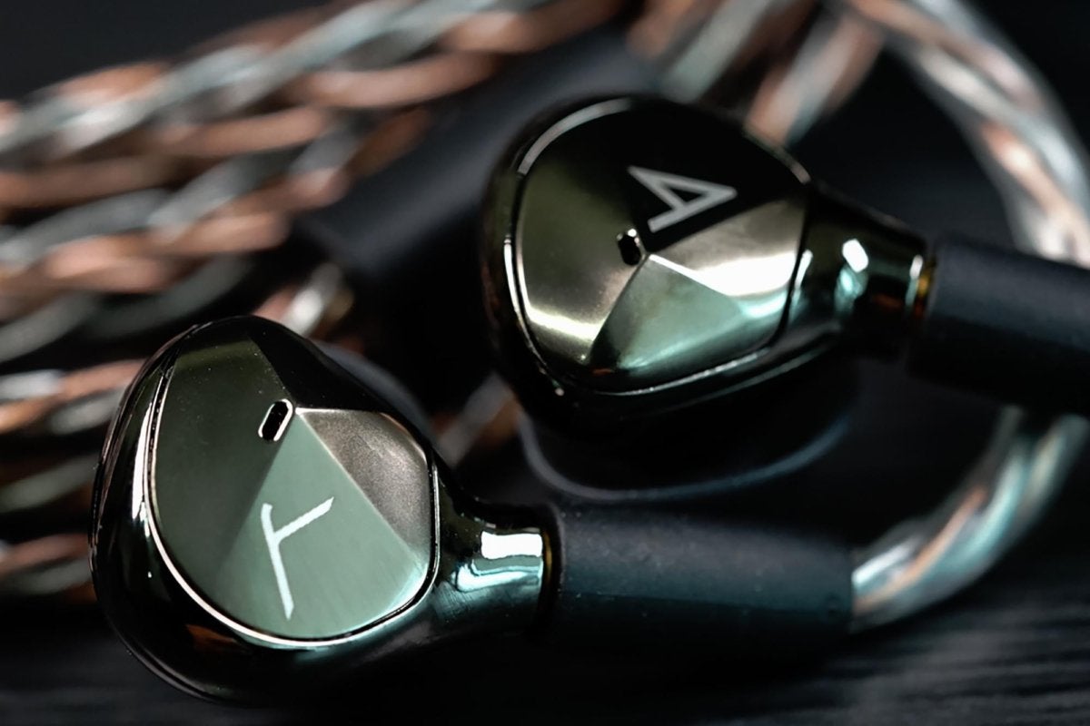 The headphones are designed by Astell&Kern with their distinctive focus on shapes, lighting, and ang