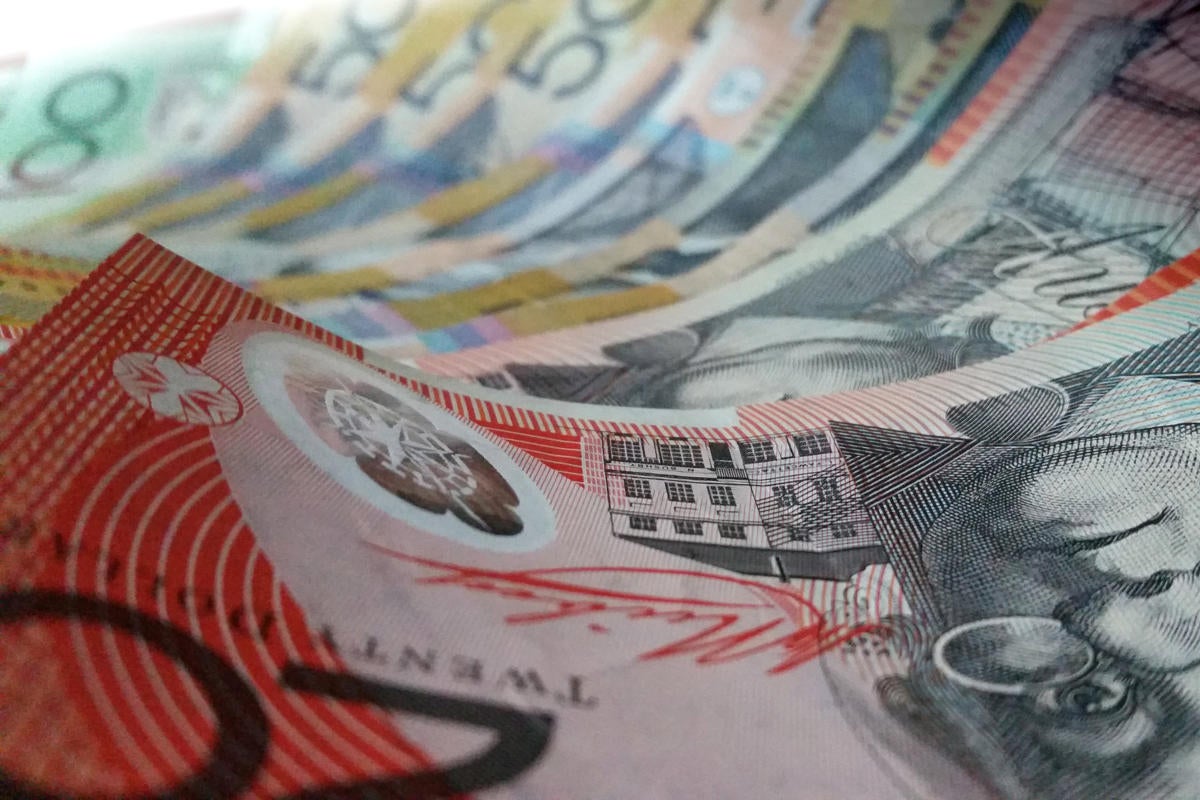 Australian currency / money / banknotes / dollars