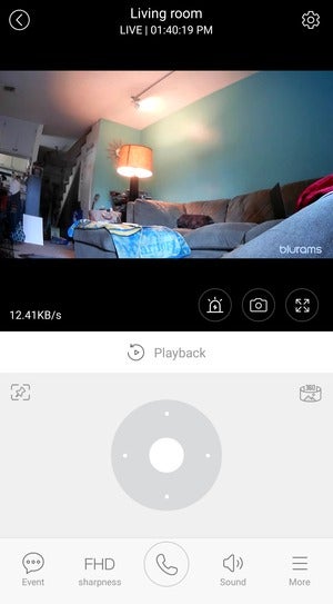 blurams app live view