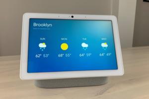 google nest hub max weather