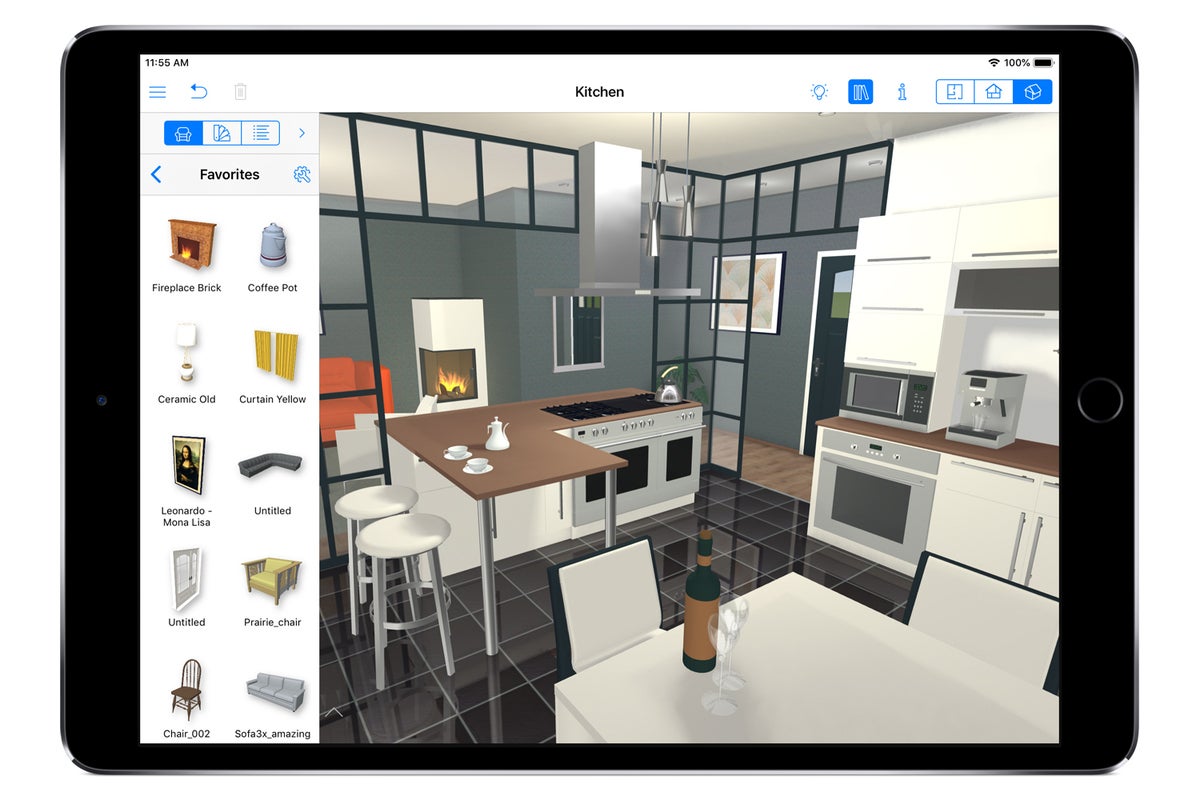 live home 3d pro ipad kitchen library