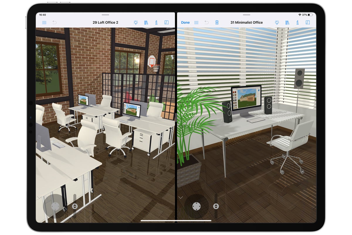 live home 3d pro ipad side by side projects