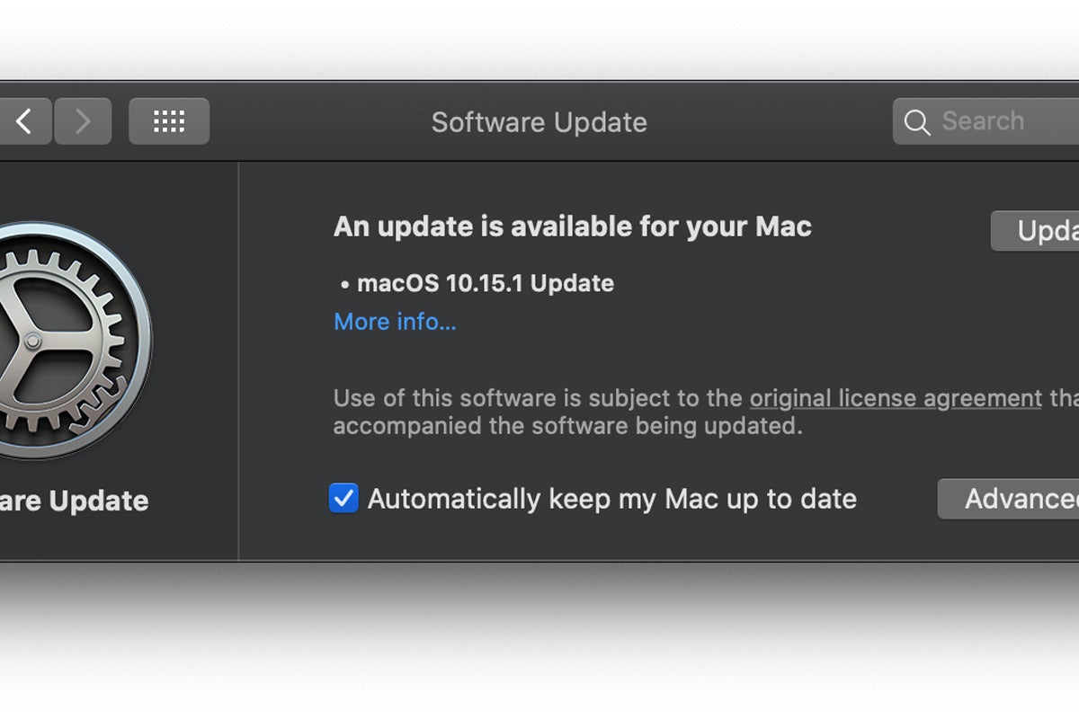 update to macos catalina