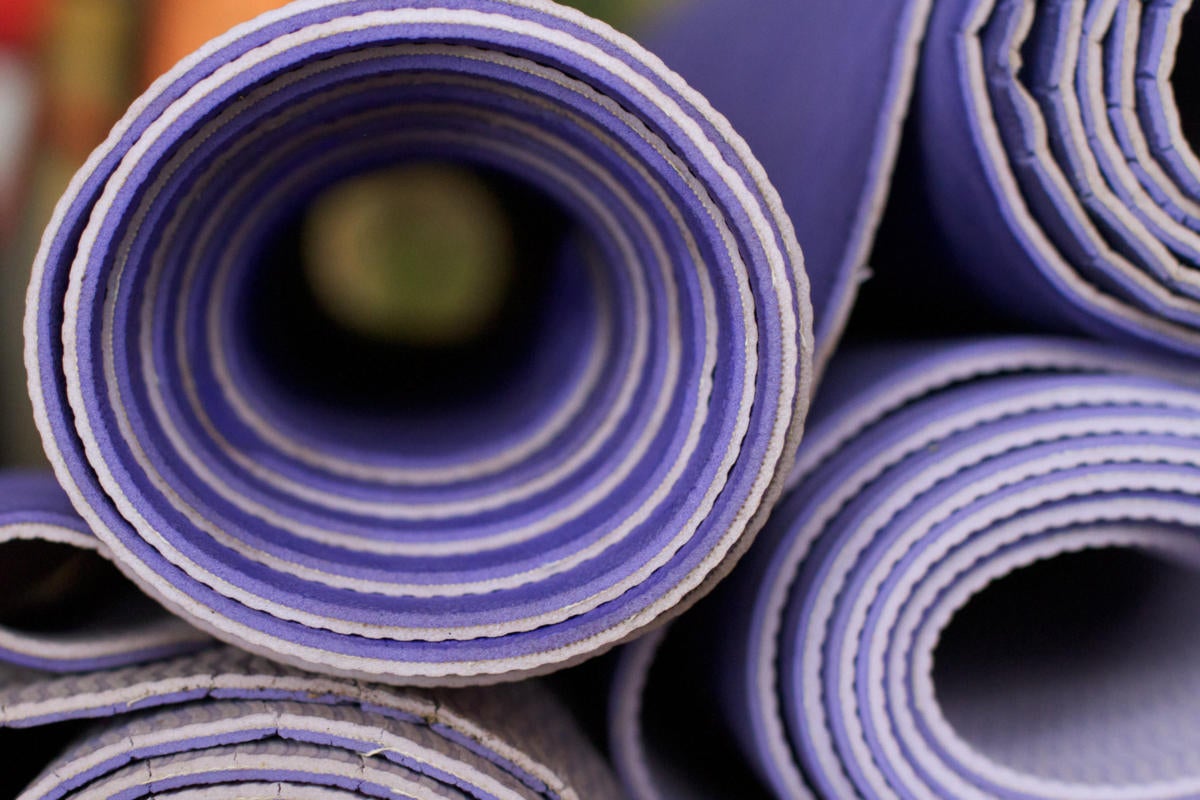 nw loop purple yoga mats by alan levine via flickr