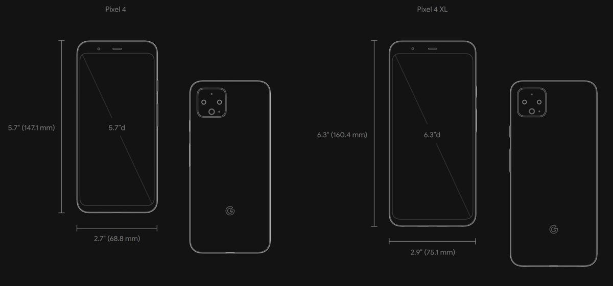 pixel 4 dimensions