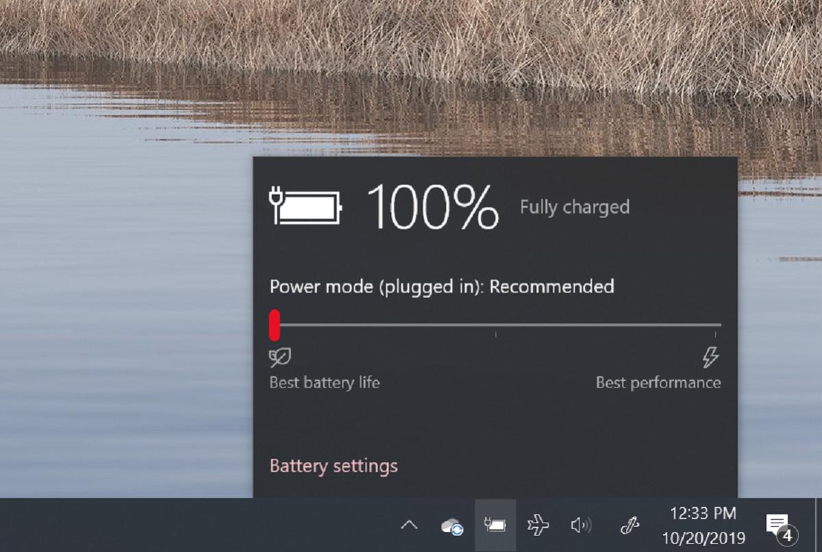 Microsoft Surface Laptop 3 power settings