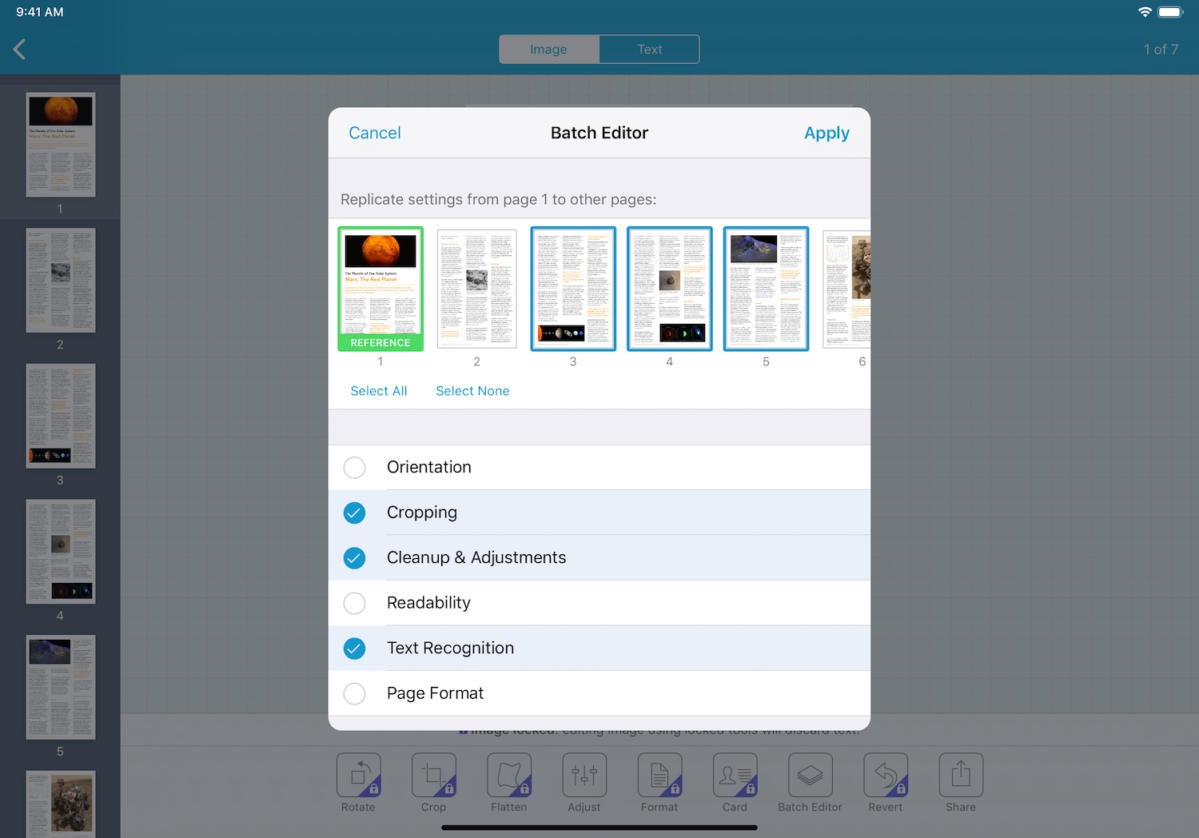 prizmo 5 ipad batch editor