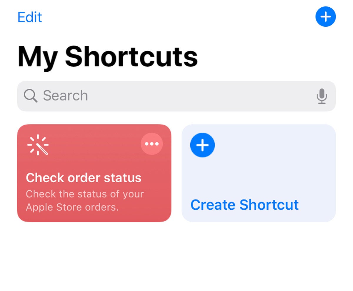 shortuctus check order status