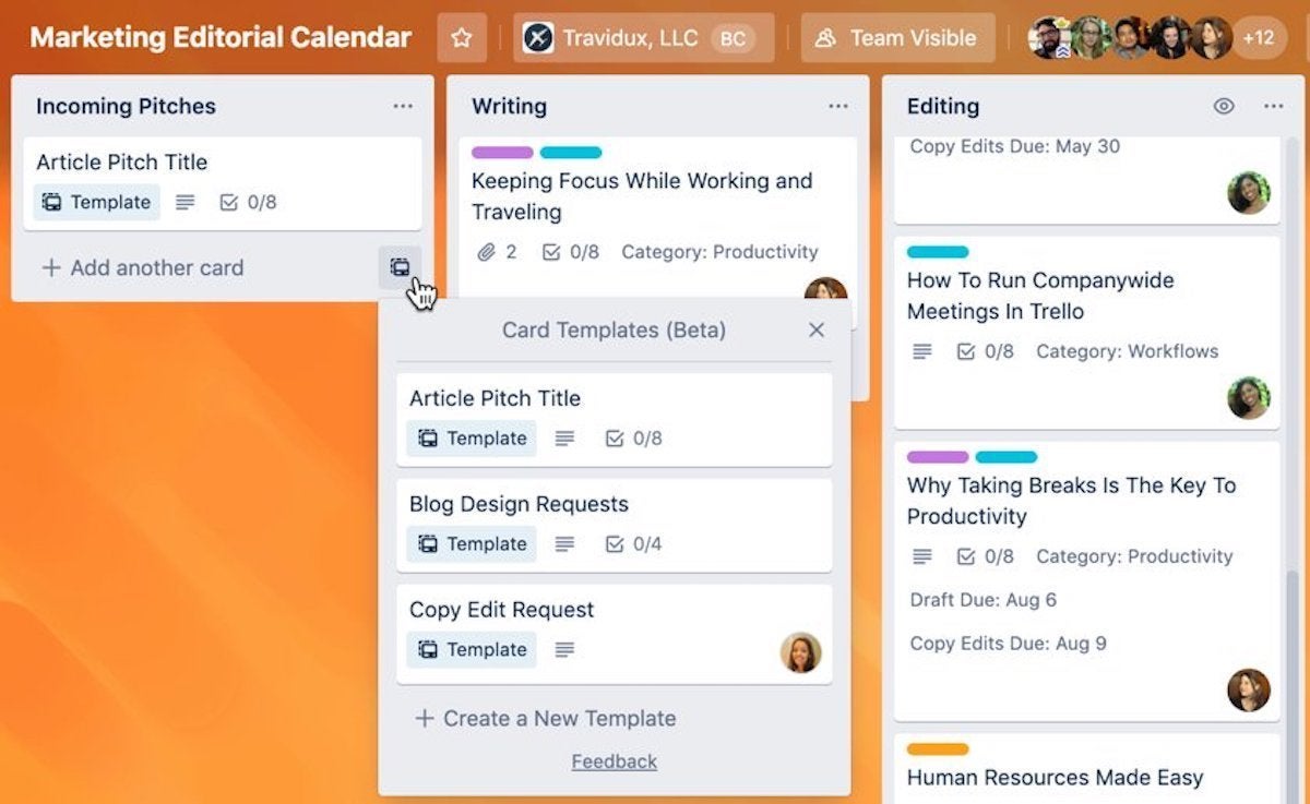 Trello Card Template Examples