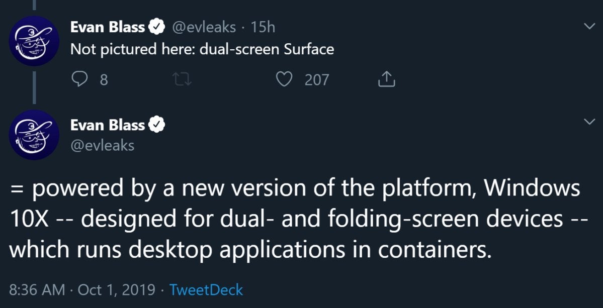 windows 10x evan blass leak twitter